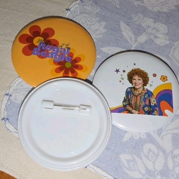 Mrs. Roper Romp 2.25 Inch Buttons - 3 Buttons / Mrs. Roper & Oh Stanley - Picture 2 of 2